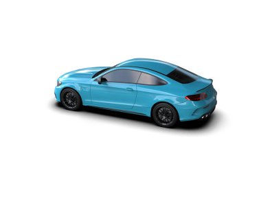 Modern araba beyaz arka planda izole edilmiş. 3d resimleme