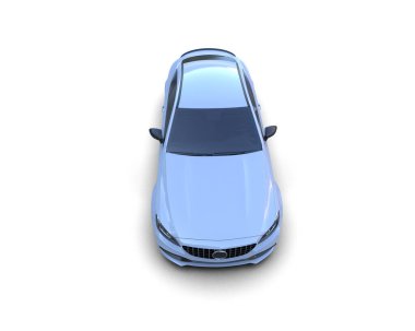 Modern araba beyaz arka planda izole edilmiş. 3d resimleme