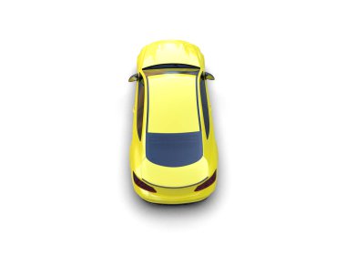 Modern araba beyaz arka planda izole edilmiş. 3d resimleme