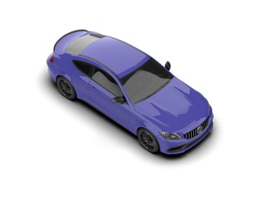Modern araba beyaz arka planda izole edilmiş. 3d resimleme
