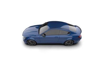 Modern araba beyaz arka planda izole edilmiş. 3d resimleme