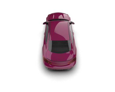 Modern araba beyaz arka planda izole edilmiş. 3d resimleme