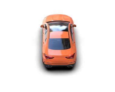 Üç boyutlu illüstrasyon. Modern araba beyaz arkaplanda izole edildi. 