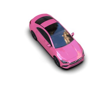 Üç boyutlu illüstrasyon. Modern araba beyaz arkaplanda izole edildi. 