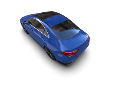 Üç boyutlu illüstrasyon. Modern araba beyaz arkaplanda izole edildi. 