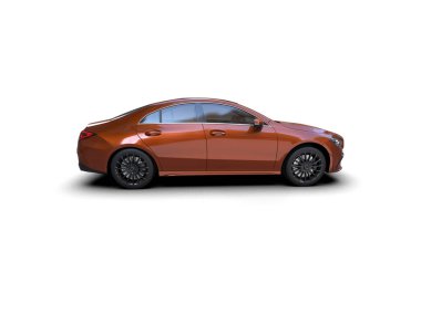 Üç boyutlu illüstrasyon. Modern araba beyaz arkaplanda izole edildi. 