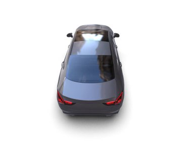 Üç boyutlu illüstrasyon. Modern araba beyaz arkaplanda izole edildi. 