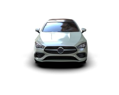 Üç boyutlu illüstrasyon. Modern araba beyaz arkaplanda izole edildi. 