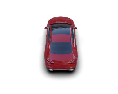 Üç boyutlu illüstrasyon. Modern araba beyaz arkaplanda izole edildi. 