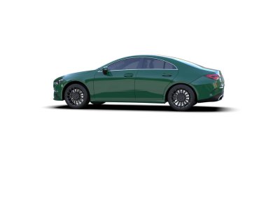 Üç boyutlu illüstrasyon. Modern araba beyaz arkaplanda izole edildi. 