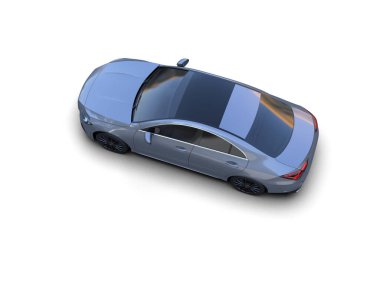 Üç boyutlu illüstrasyon. Modern araba beyaz arkaplanda izole edildi. 