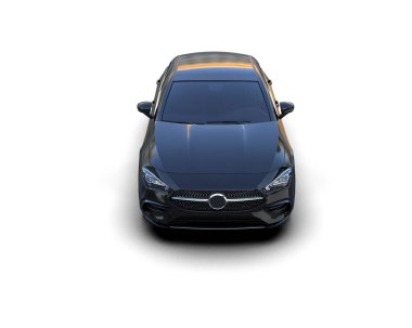 Üç boyutlu illüstrasyon. Modern araba beyaz arkaplanda izole edildi. 