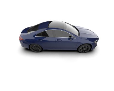 Modern araba beyaz arka planda izole edilmiş. 3d illüstrasyon. 