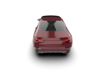 Modern araba beyaz arka planda izole edilmiş. 3d illüstrasyon. 