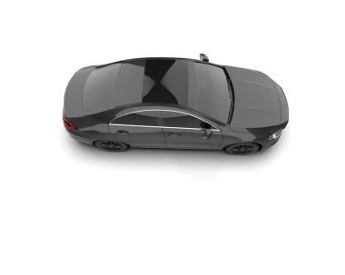 Modern araba beyaz arka planda izole edilmiş. 3d illüstrasyon. 