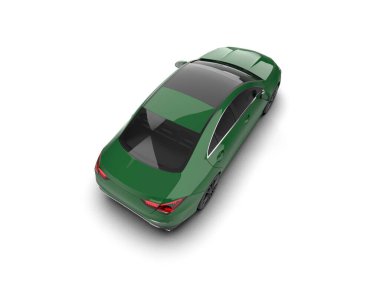 Modern araba beyaz arka planda izole edilmiş. 3d illüstrasyon. 
