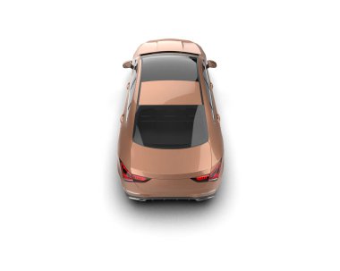 Modern araba beyaz arka planda izole edilmiş. 3d illüstrasyon. 