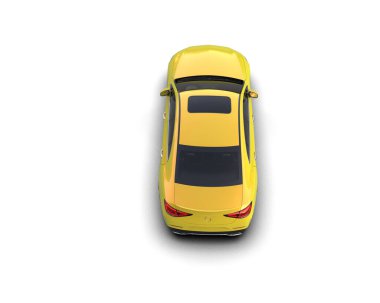 Modern araba beyaz arka planda izole edilmiş. 3d resimleme