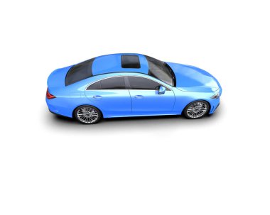 Modern araba beyaz arka planda izole edilmiş. 3d illüstrasyon. 
