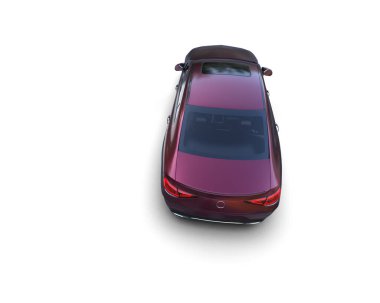 Üç boyutlu illüstrasyon. Modern araba beyaz arkaplanda izole edildi