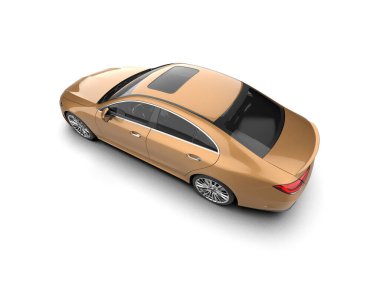 Üç boyutlu illüstrasyon. Modern araba beyaz arkaplanda izole edildi