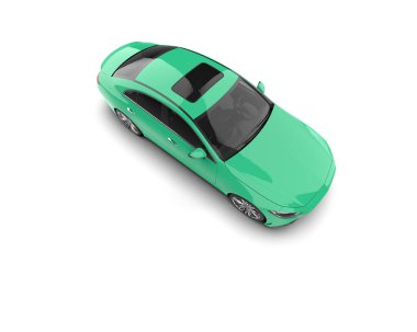 Üç boyutlu illüstrasyon. Modern araba beyaz arkaplanda izole edildi