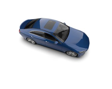 Üç boyutlu illüstrasyon. Modern araba beyaz arkaplanda izole edildi