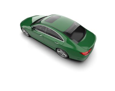 modern araba beyaz arkaplanda izole edildi