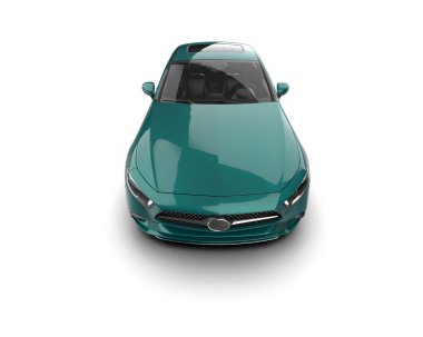 modern araba beyaz arkaplanda izole edildi