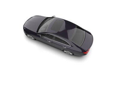 modern araba beyaz arkaplanda izole edildi