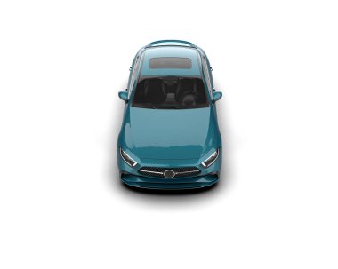 modern araba beyaz arkaplanda izole edildi