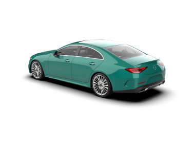 modern araba beyaz arkaplanda izole edildi