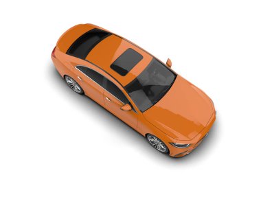 modern araba beyaz arkaplanda izole edildi