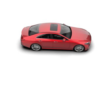 modern araba beyaz arkaplanda izole edildi