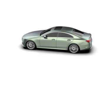 modern araba beyaz arkaplanda izole edildi