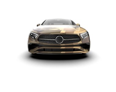 modern araba beyaz arkaplanda izole edildi