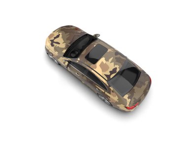 modern araba beyaz arkaplanda izole edildi