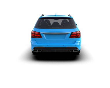 Modern araba beyaz arka planda izole edilmiş. 3d oluşturma
