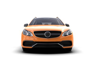 Modern araba beyaz arka planda izole edilmiş. 3d oluşturma