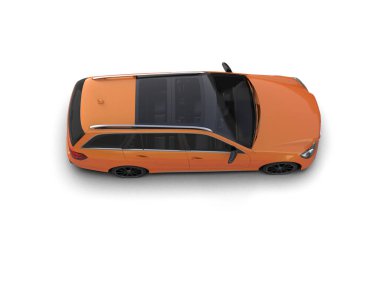 Modern araba beyaz arka planda izole edilmiş. 3d oluşturma