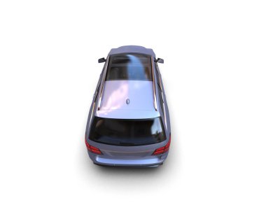 Modern araba beyaz arka planda izole edilmiş. 3d resimleme