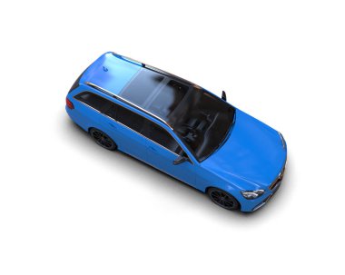 Modern araba beyaz arka planda izole edilmiş. 3d resimleme