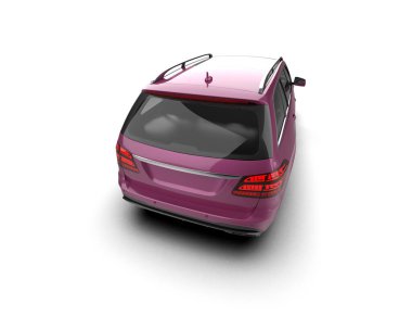 Modern araba beyaz arka planda izole edilmiş. 3d resimleme