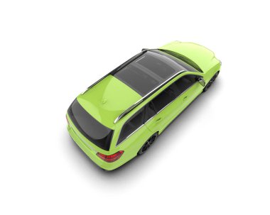 Modern araba beyaz arka planda izole edilmiş. 3d resimleme