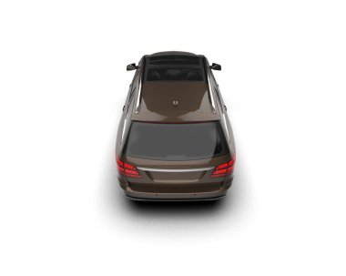 Modern araba beyaz arka planda izole edilmiş. 3d resimleme