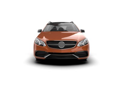 Modern araba beyaz arka planda izole edilmiş. 3d resimleme