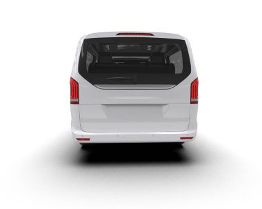 Üç boyutlu illüstrasyon. Modern araba beyaz arkaplanda izole edildi. 