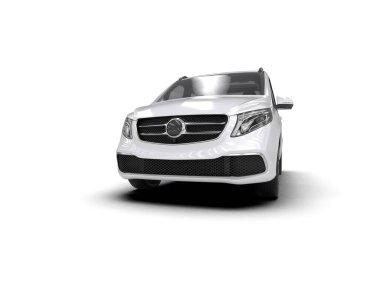 Üç boyutlu illüstrasyon. Modern araba beyaz arkaplanda izole edildi. 