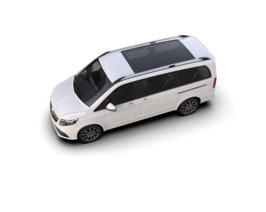 Üç boyutlu illüstrasyon. Modern araba beyaz arkaplanda izole edildi. 