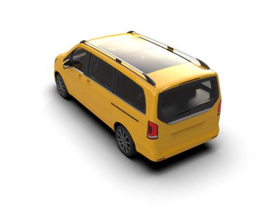 Üç boyutlu illüstrasyon. Modern araba beyaz arkaplanda izole edildi. 